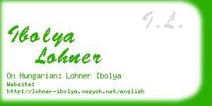 ibolya lohner business card